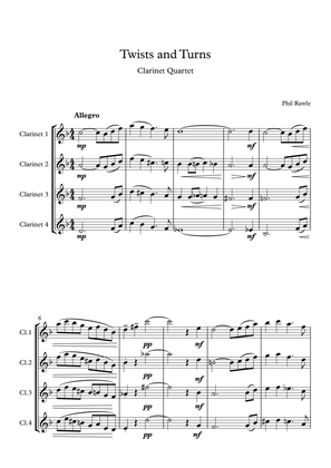 Twists and Turns - Clarinet Quartet