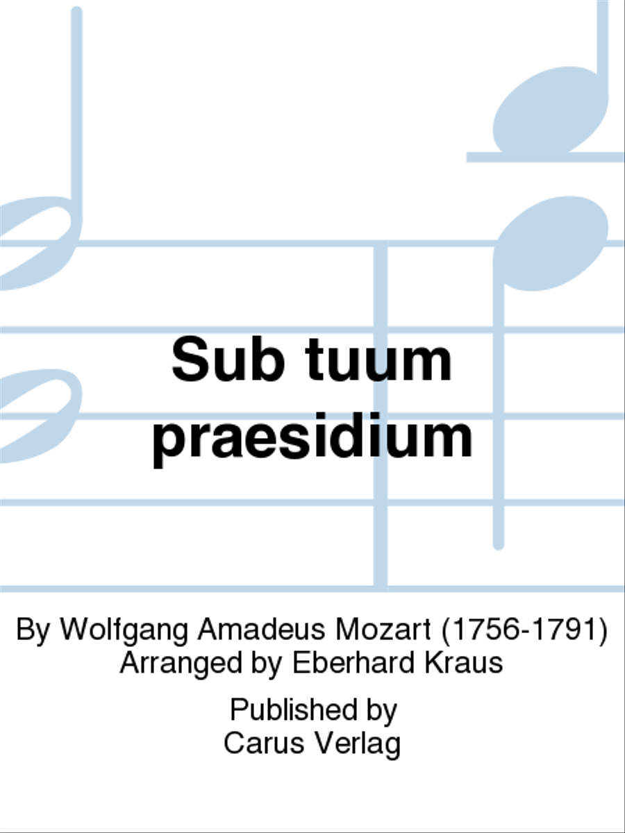 Sub tuum praesidium Organ scores gallery preview page 1