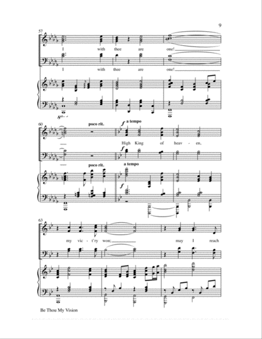 Be Thou My Vision 4-Part scores gallery preview page 9