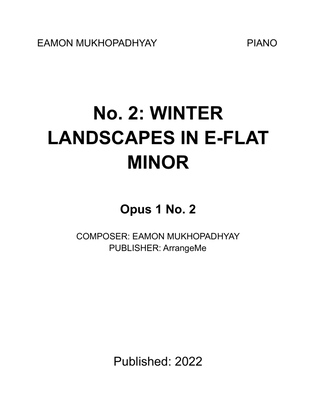Winter Landscapes in E-Flat Minor - Opus 1 Number 2