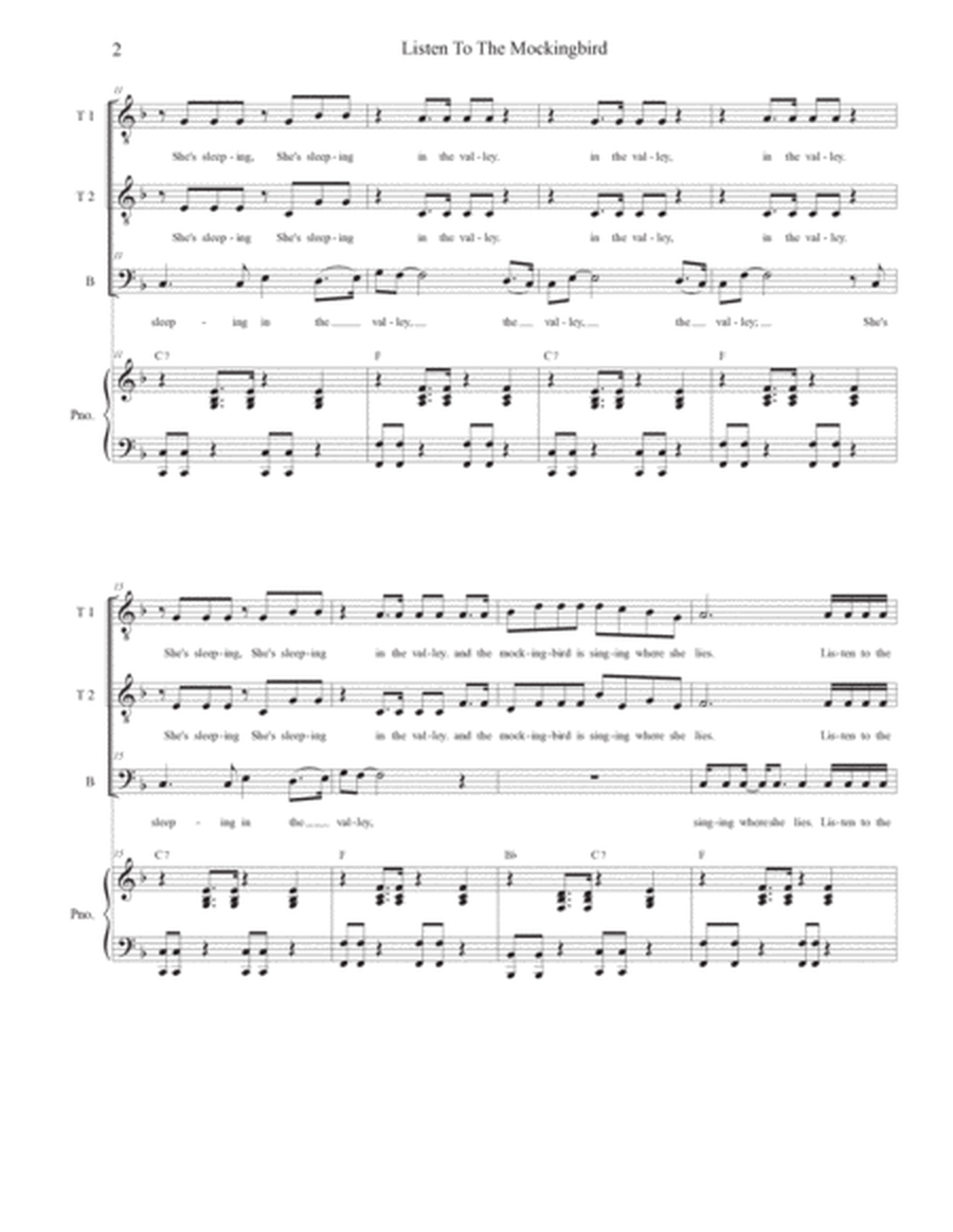Listen To The Mockingbird (Vocal Trio - (TTB) image number null