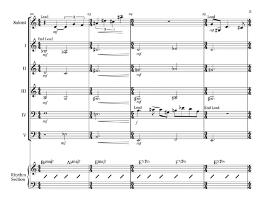 Blues For Lester Jazz Ensemble scores gallery preview page 5