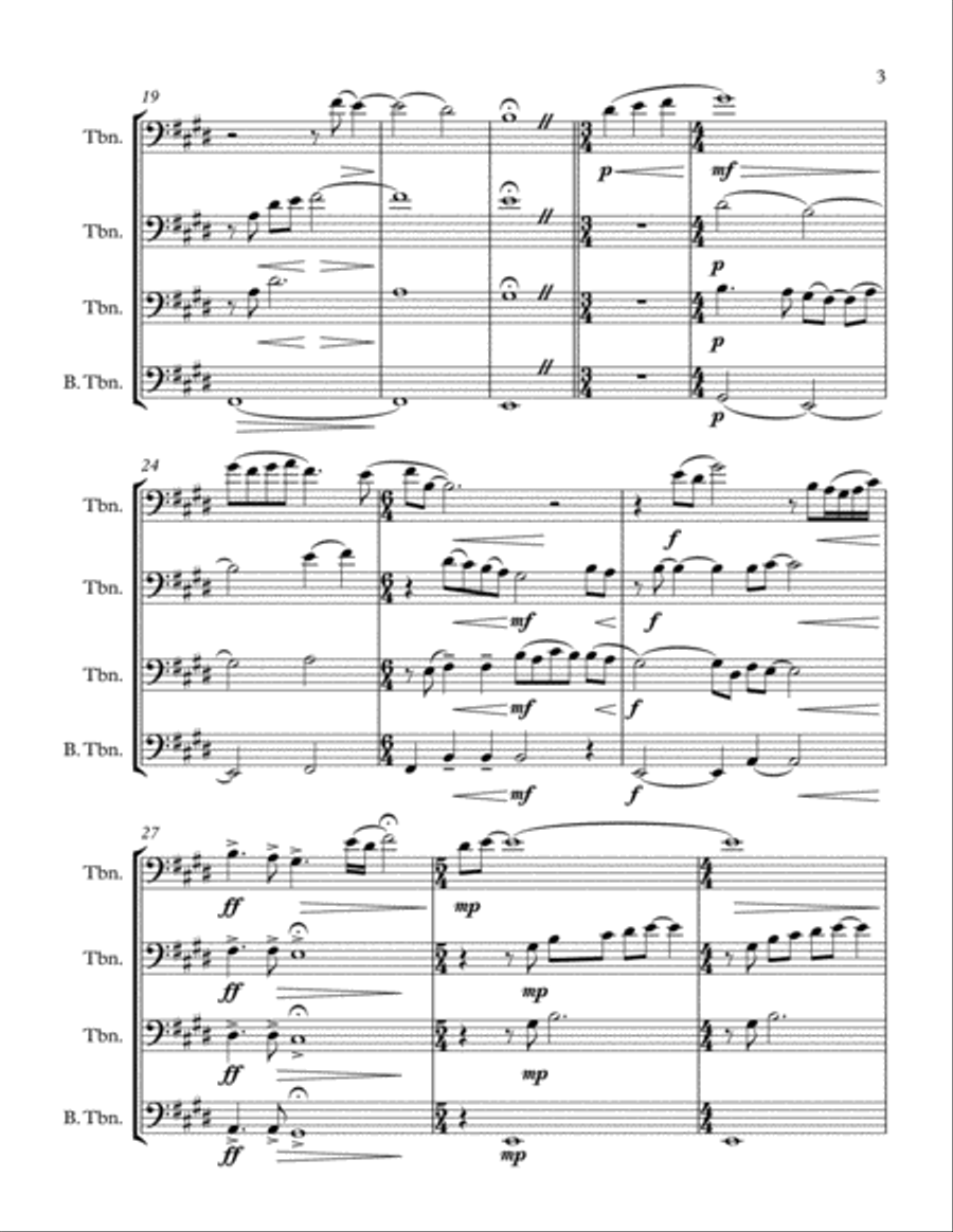 Blue Horizons Brass Ensemble scores gallery preview page 3