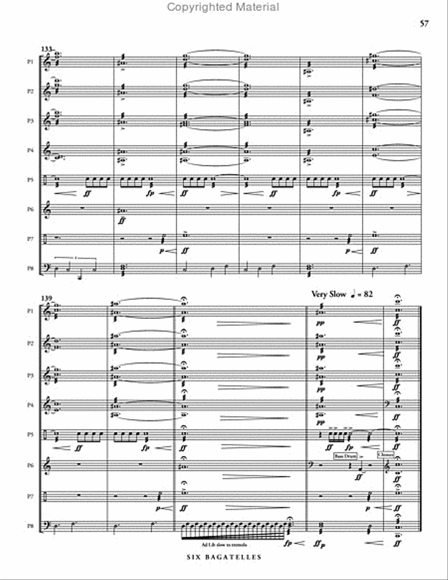 Six Bagatelles (score & parts) Percussion Ensemble scores gallery preview page 15