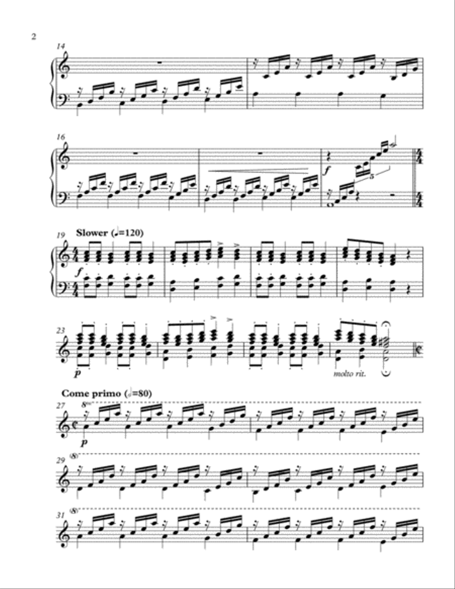 Toccata in A Minor Piano Solo scores gallery preview page 2