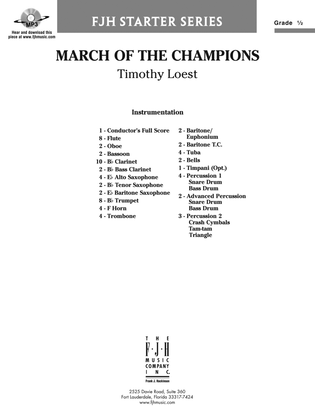Book cover for March of the Champions: Score