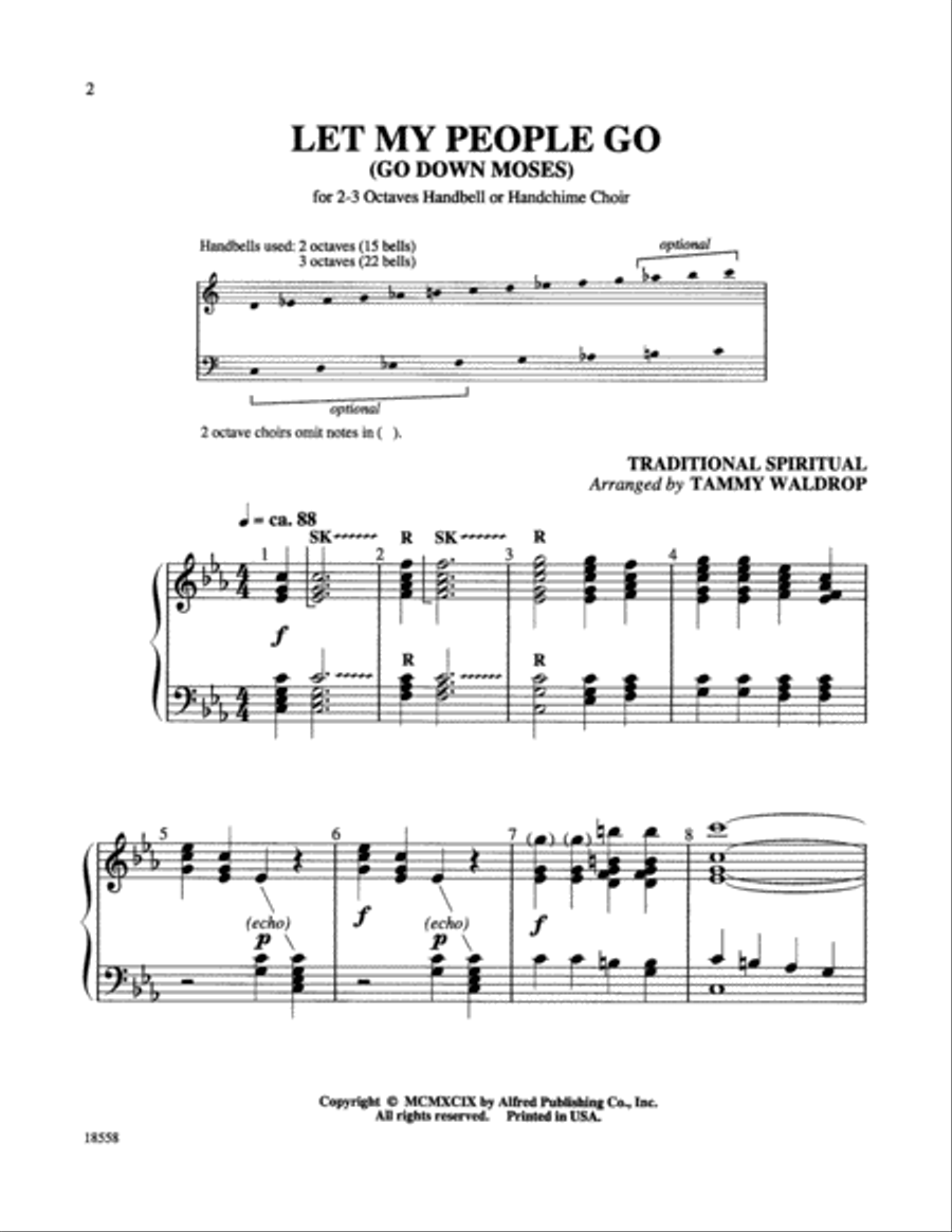 Let My People Go Handbell Choir scores gallery preview page 2