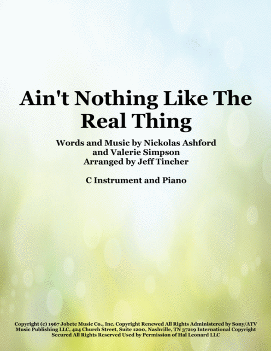 Ain't Nothing Like The Real Thing image number null