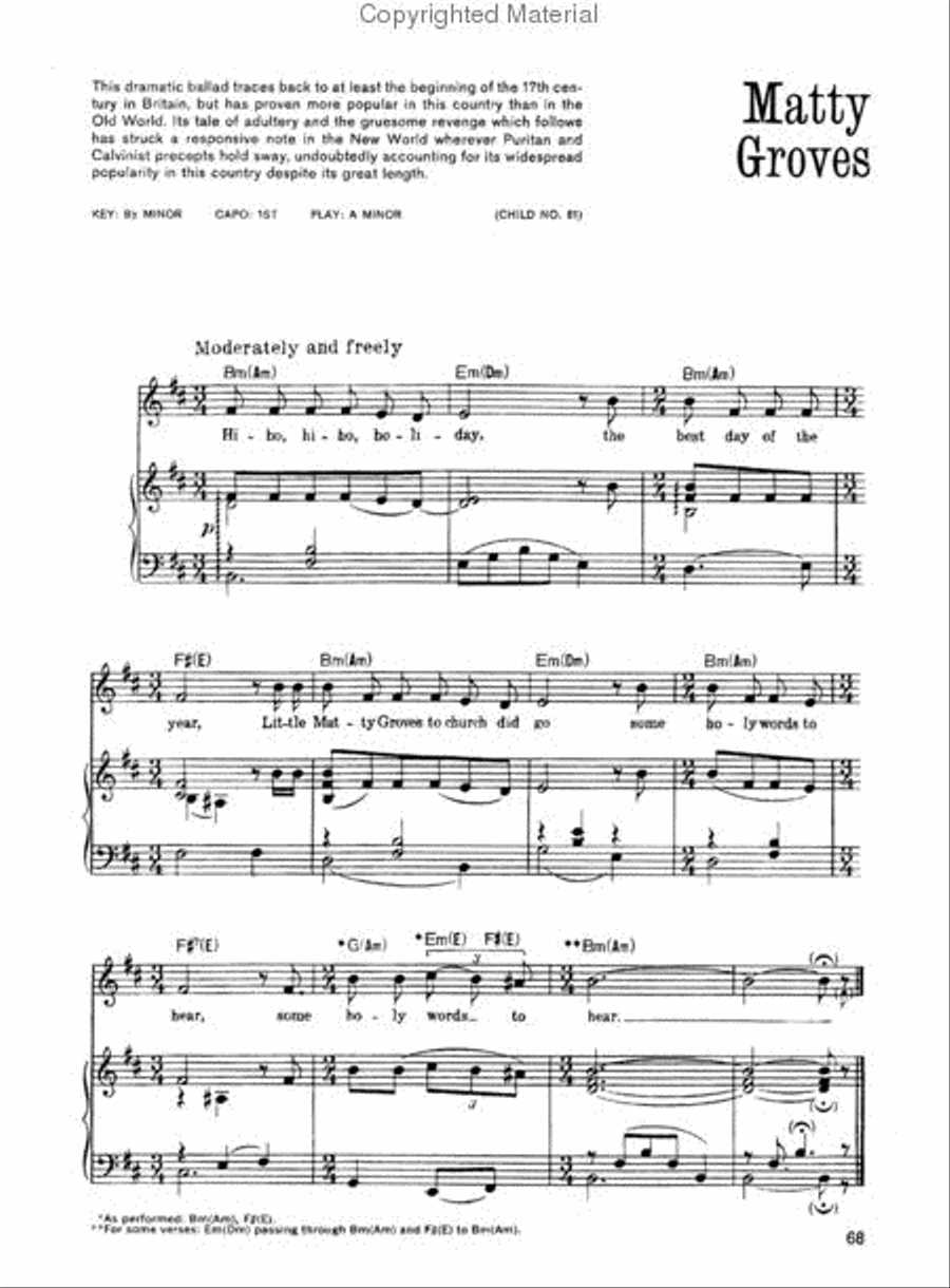 The Joan Baez Songbook Piano, Vocal, Guitar scores gallery preview page 4
