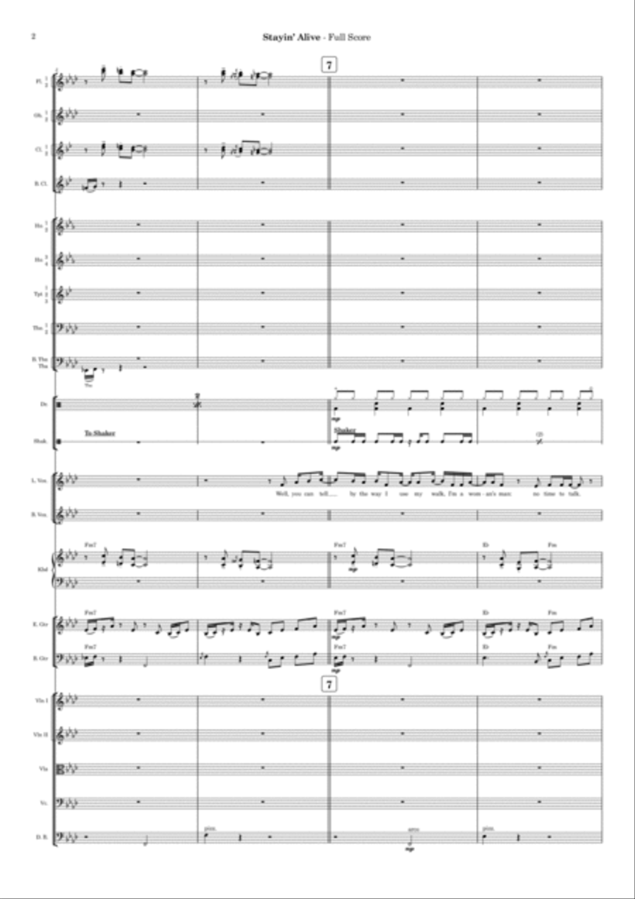 Stayin' Alive Full Orchestra scores gallery preview page 2