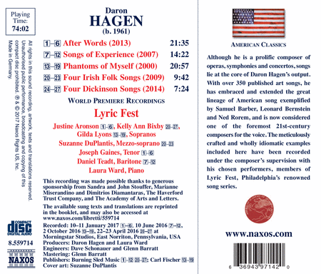 Hagen: After Words, Songs of Experience, Phantoms of Myself