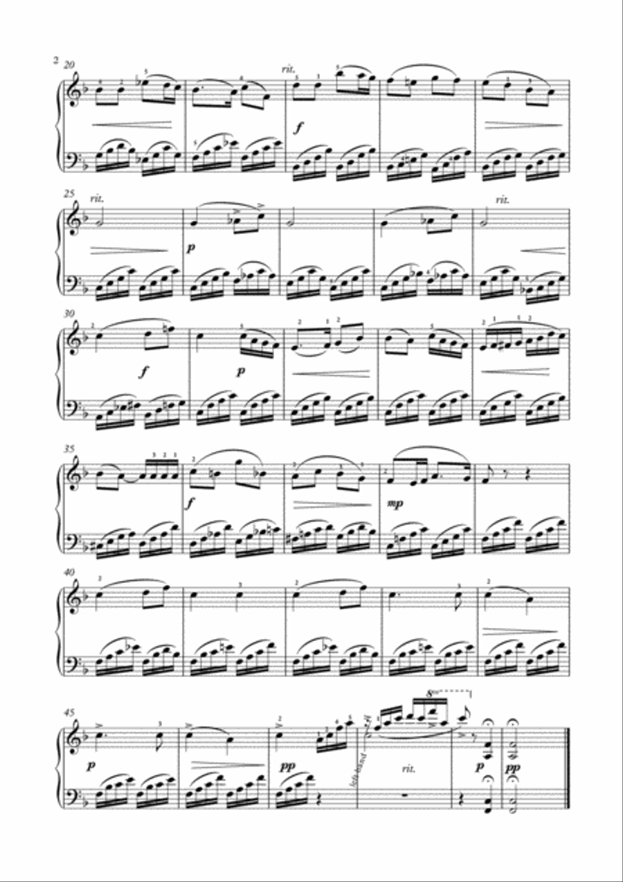 Masterpieces for solo piano 2 by F.Mendelssohn W.Mozart Piano Solo scores gallery preview page 3