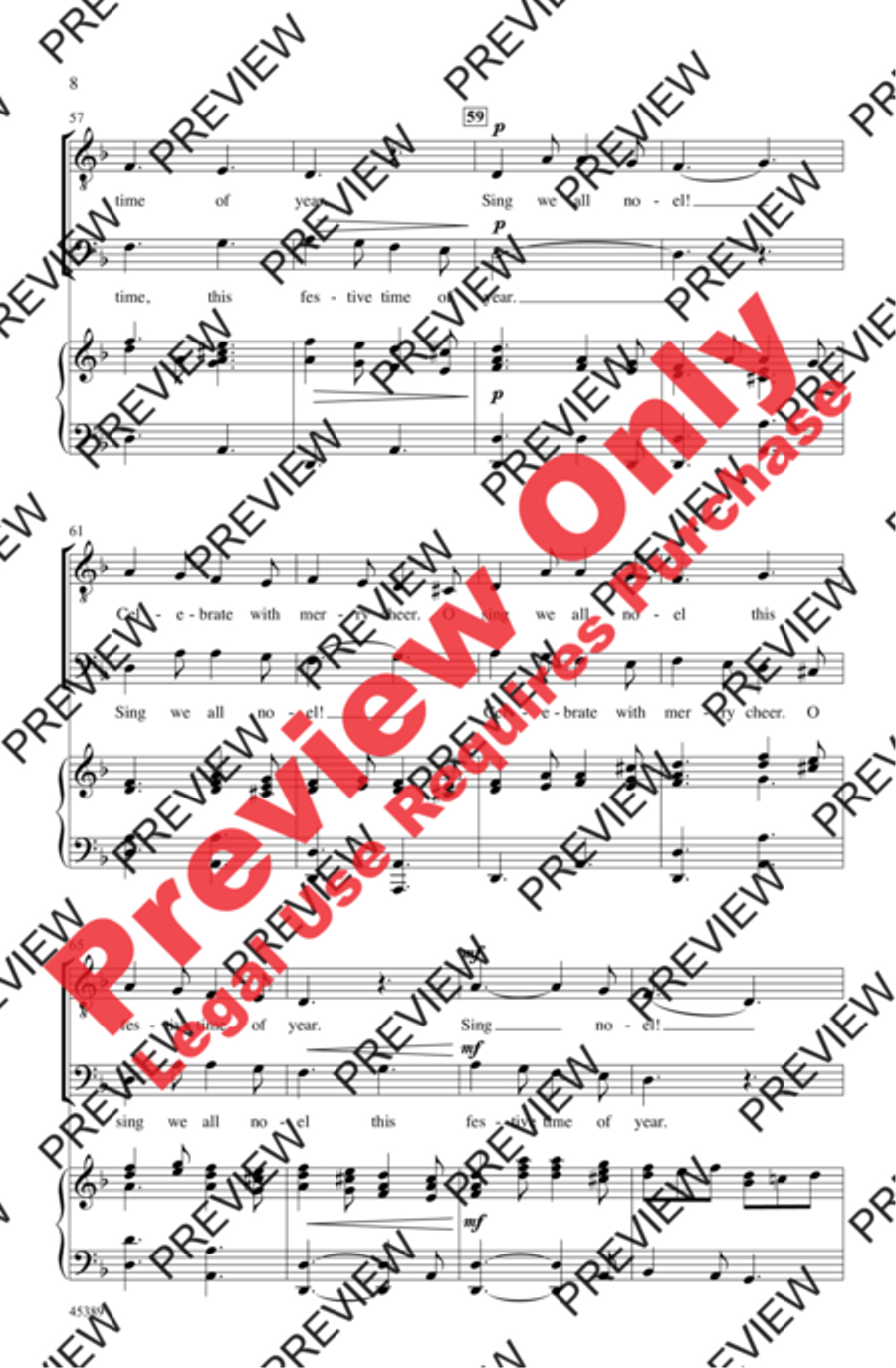 Sing We All Noel! Men's Choir scores gallery preview page 7
