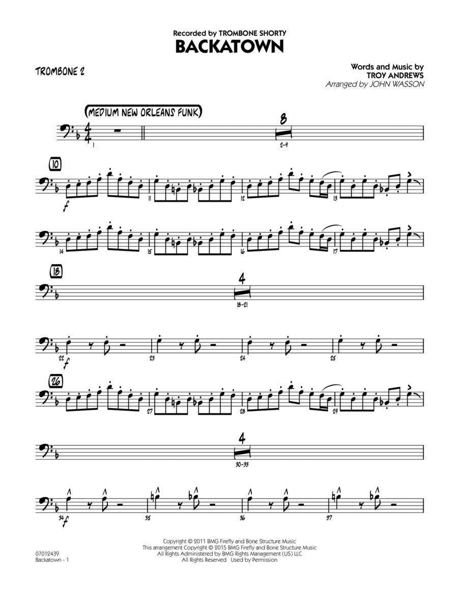 Backatown - Trombone 2