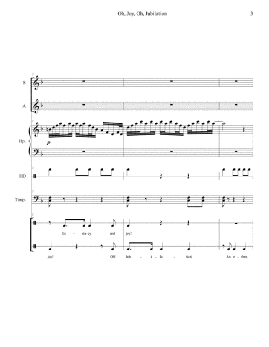 Oh, Joy! Oh, Jubilation! Vocal Duet scores gallery preview page 3
