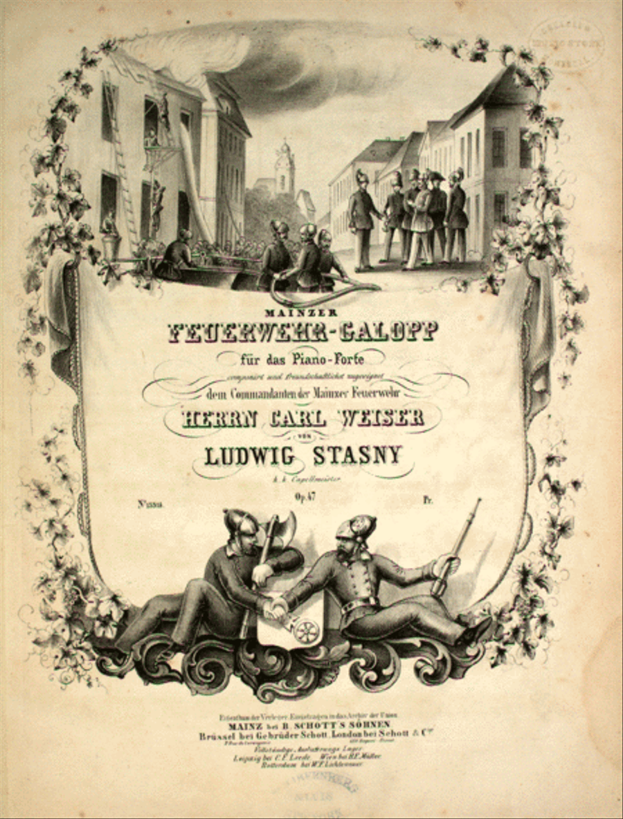 Mainzer Feuerwehr-Galopp fur das Piano-Forte Piano Solo scores gallery preview page 1