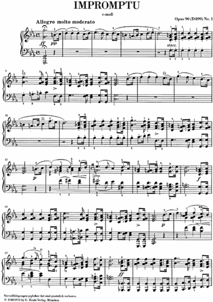 Impromptu C minor Op. 90 D 899