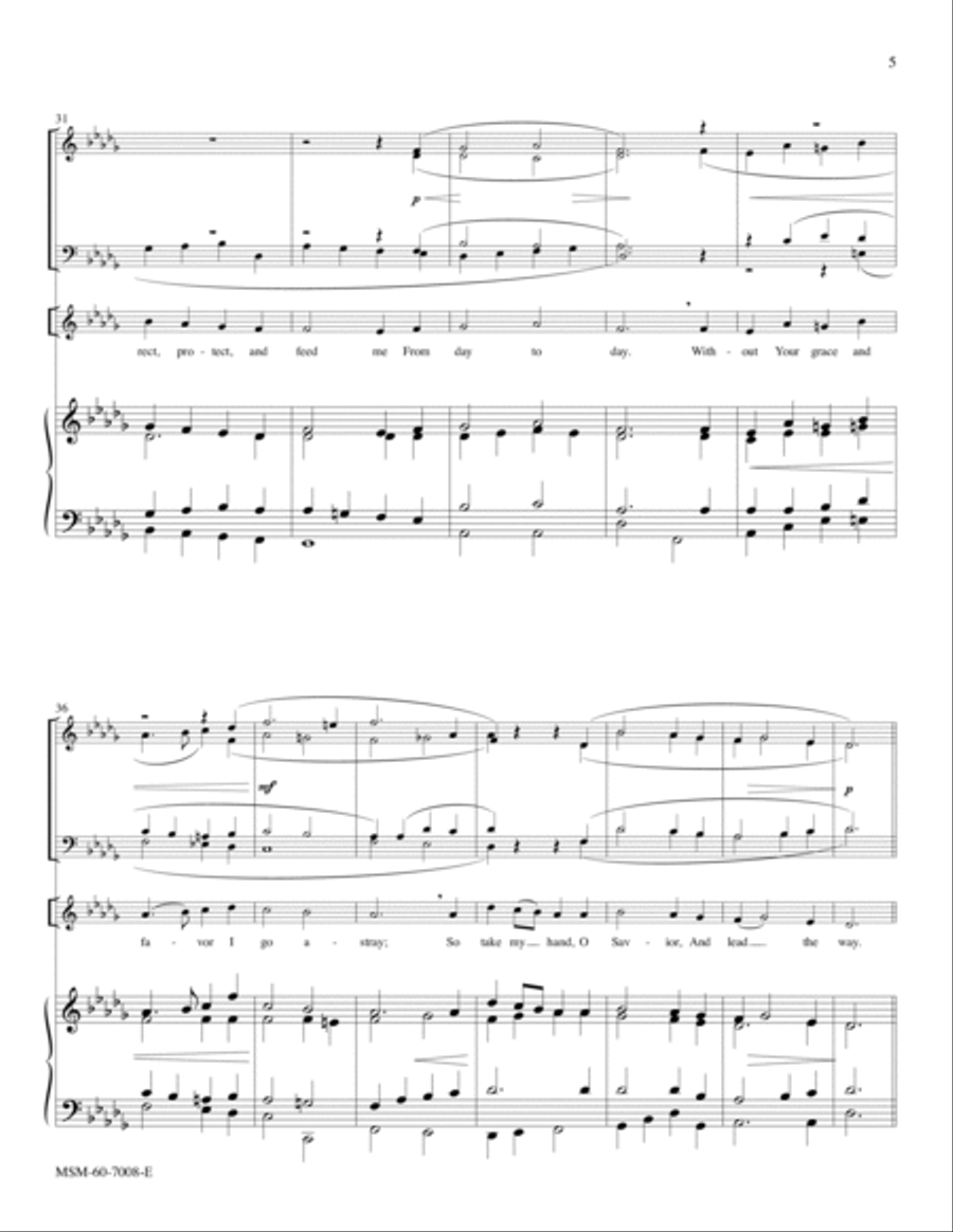 Lord, Take My Hand and Lead Me Choir scores gallery preview page 5