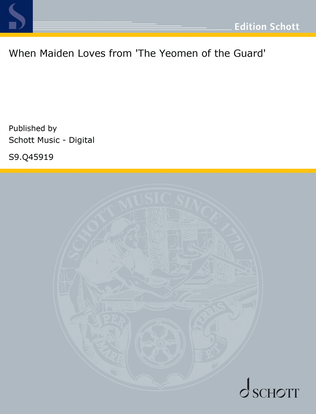 Book cover for When Maiden Loves from 'The Yeomen of the Guard'