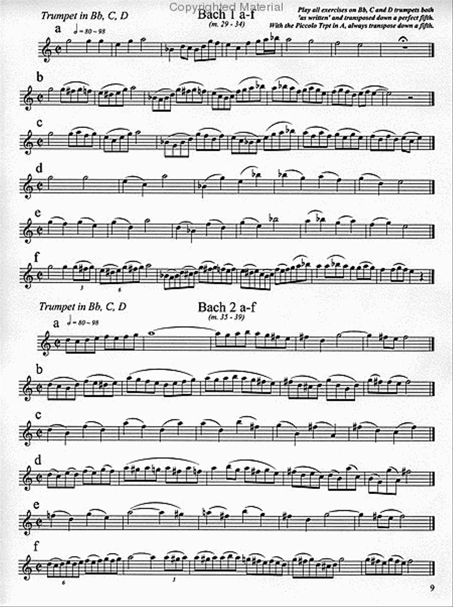 Audition and Performance Preparation for Trumpet School and Community scores gallery preview page 2