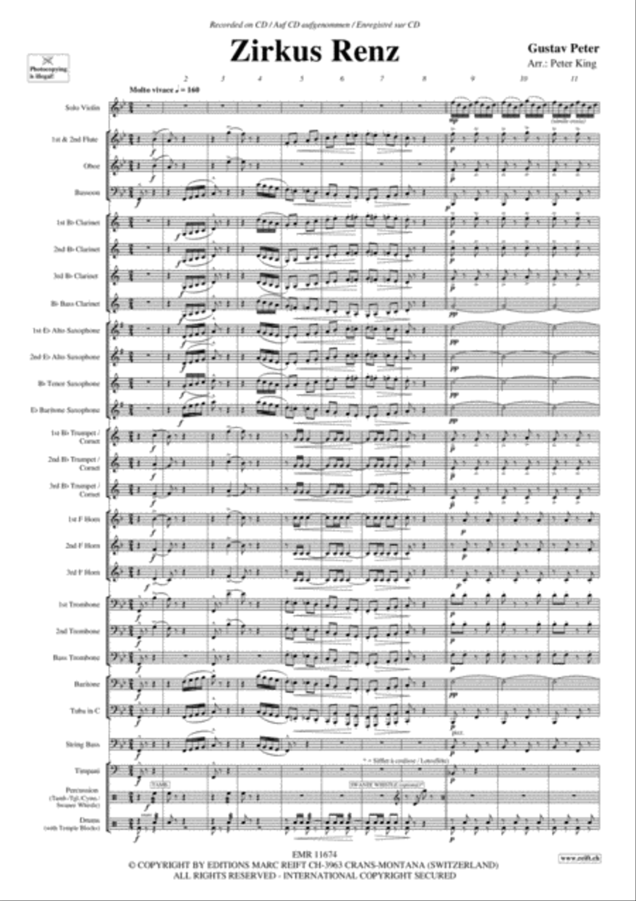 Zirkus Renz Zirkus Renz Concert Band scores gallery preview page 3