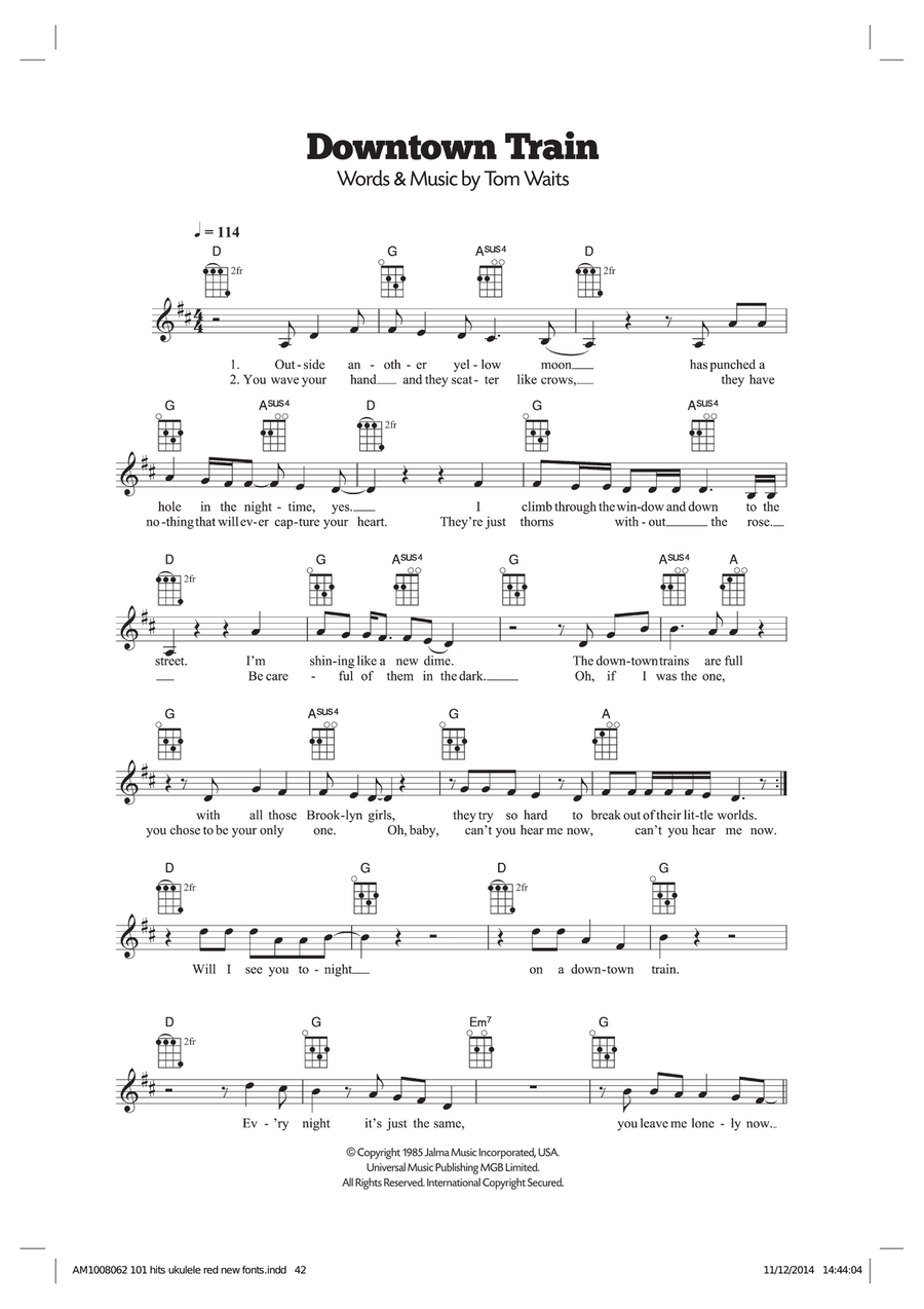 Downtown Train Ukulele scores gallery preview page 1