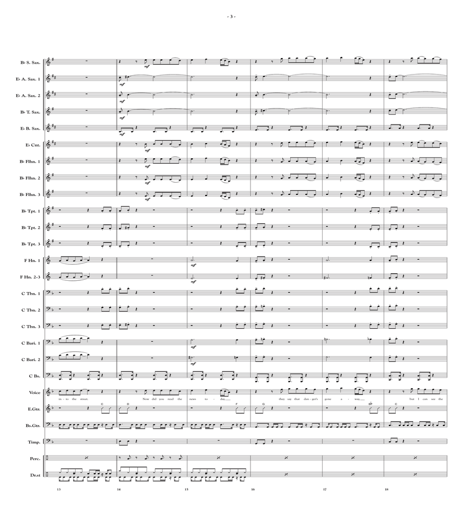 A Tribute To Genesis Fanfare Band scores gallery preview page 4