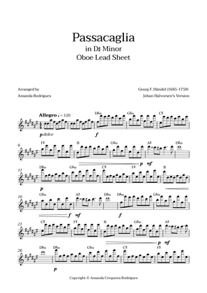 Passacaglia - Easy Oboe Lead Sheet in D#m Minor (Johan Halvorsen's Version)