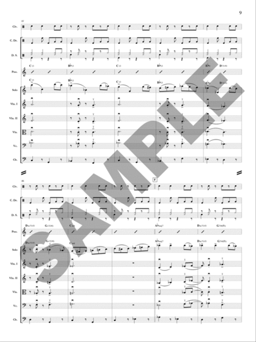 Ayana (Solo Violin, Viola, or Cello) Orchestra scores gallery preview page 10
