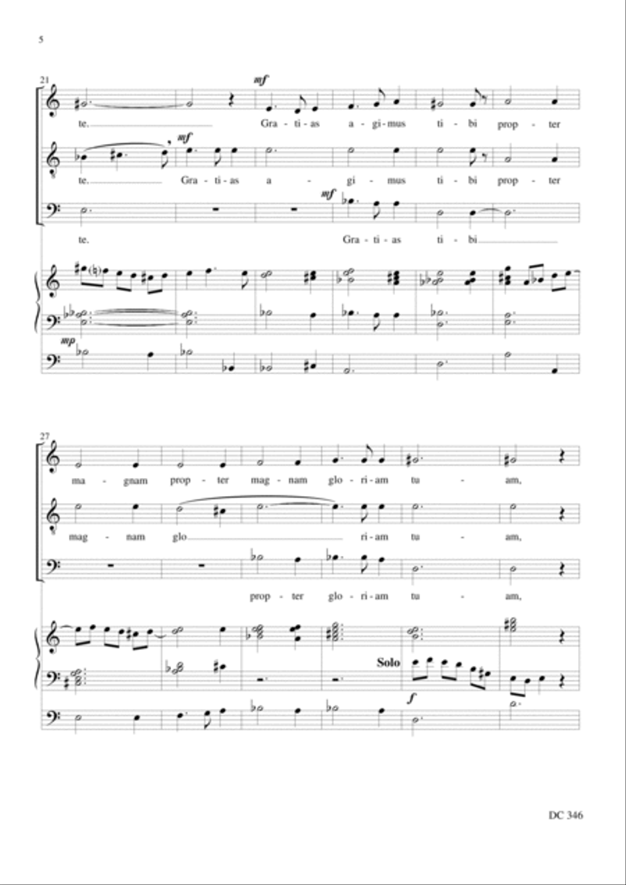 Mass for men's voices and organ TB scores gallery preview page 5