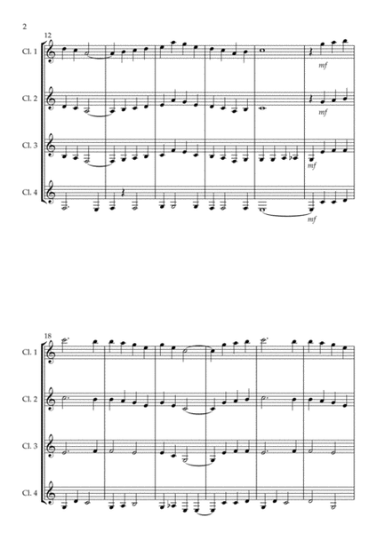 Danny Boy - Easy Clarinet Quartet image number null