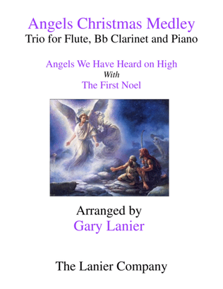 Book cover for ANGELS CHRISTMAS MEDLEY (Trio for Flute, Bb Clarinet and Piano)