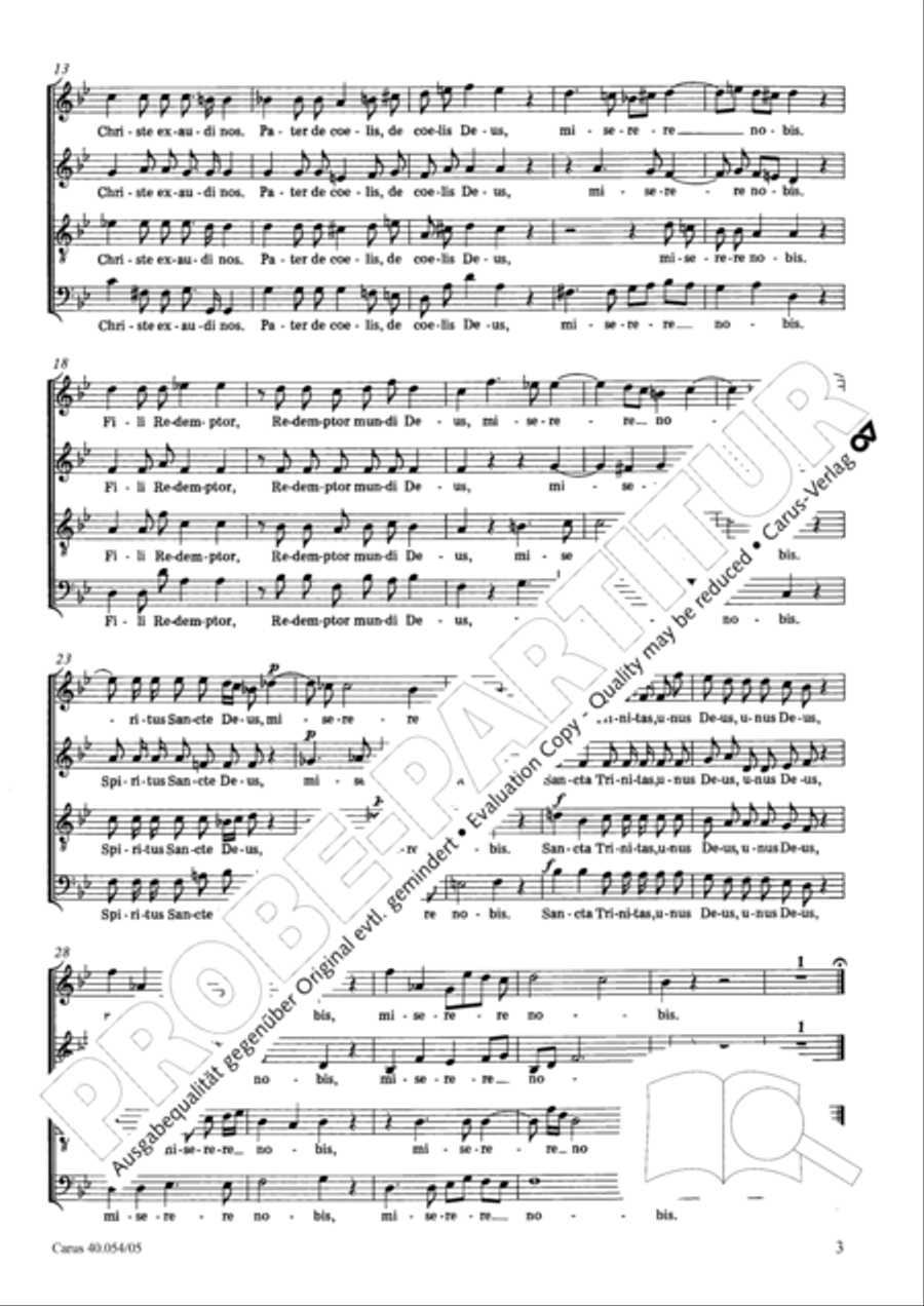Litaniae Lauretanae B.M.V in B 4-Part scores gallery preview page 4