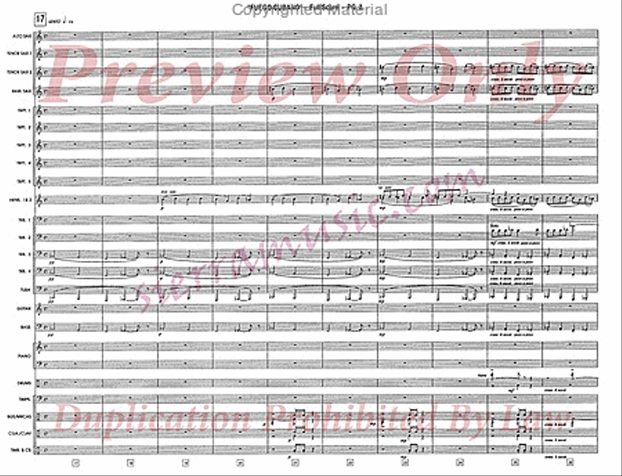 Fuego Cubano (Cuban Fire) Jazz Ensemble scores gallery preview page 4