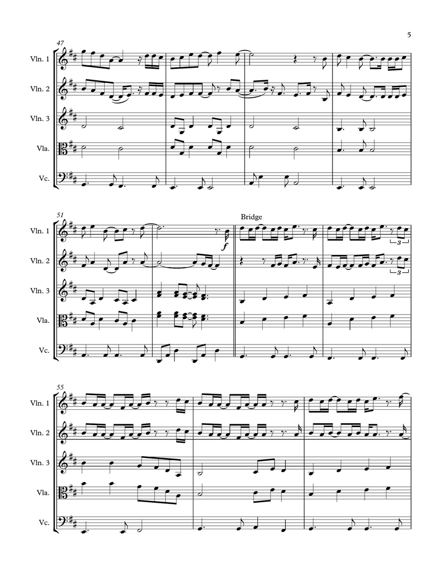 When God Made You String Quartet scores gallery preview page 5