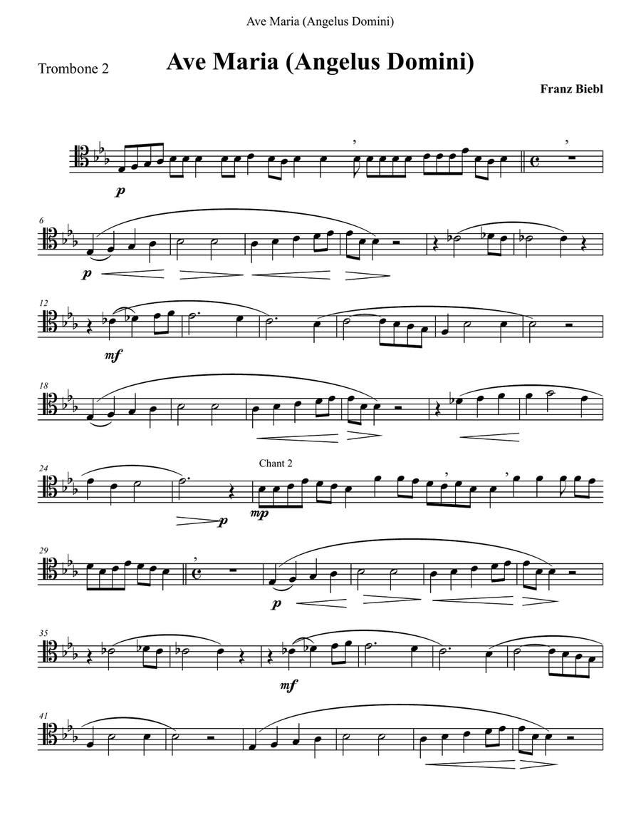 Ave Maria (Angelus Domini) 4-Part scores gallery preview page 3