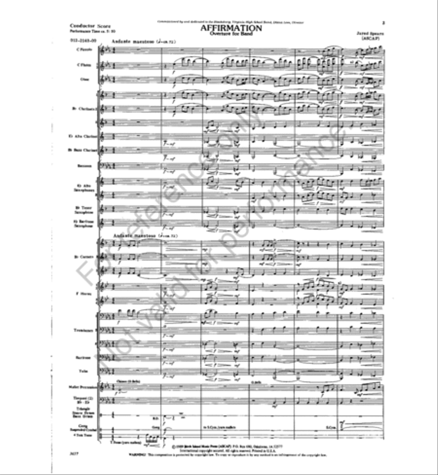 Affirmation Concert Band scores gallery preview page 2