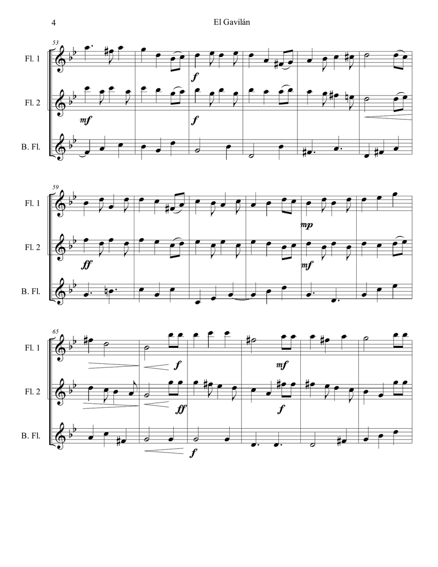 El Gavilán Small Ensemble scores gallery preview page 4