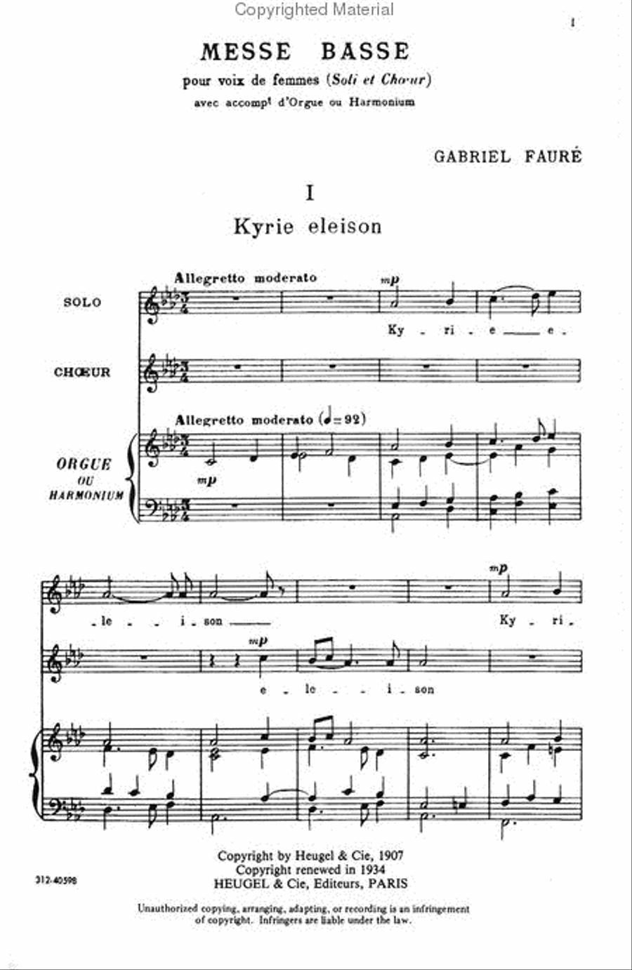 Messe Basse Messe Basse Choir scores gallery preview page 2