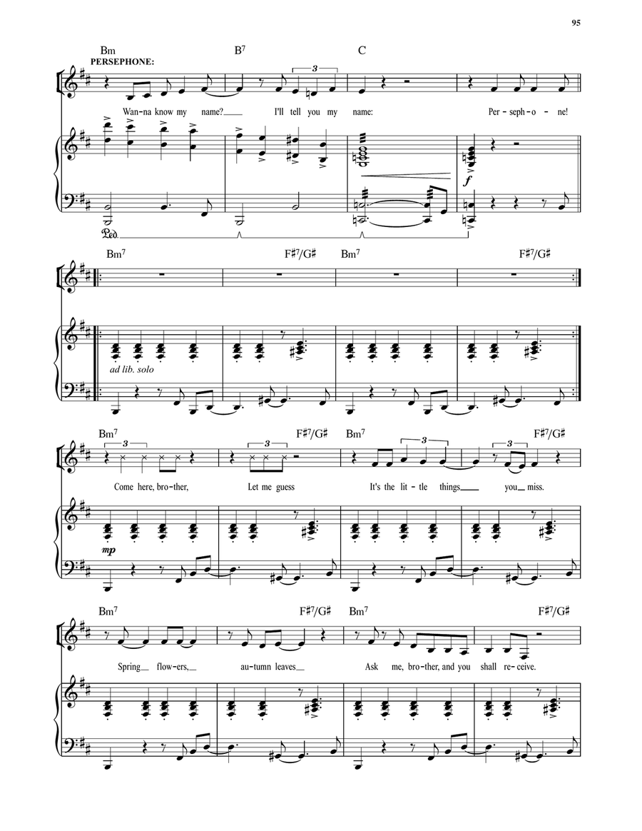 Our Lady Of The Underground (from Hadestown) Voice scores gallery preview page 5