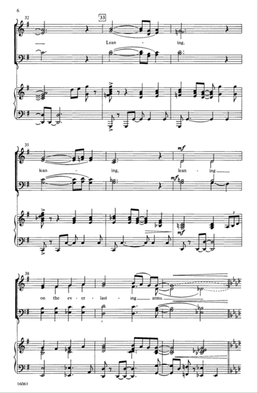 Leaning on the Everlasting Arms Choir scores gallery preview page 5