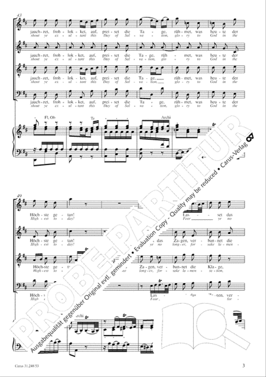 Christmas Oratorio, Parts I-VI (Weihnachtsoratorium, Teile I-VI) Voice scores gallery preview page 10
