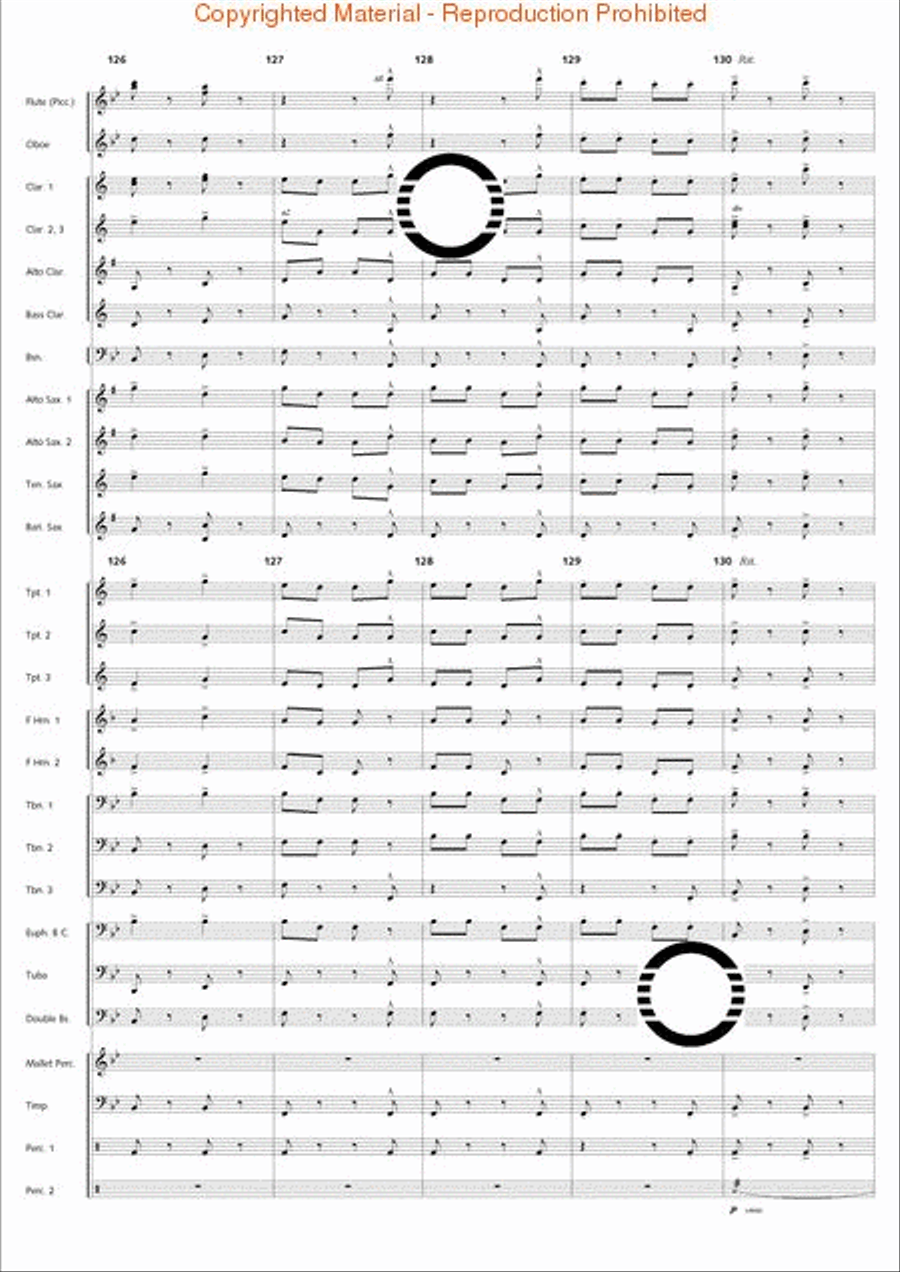 Academic Festival Overture Concert Band scores gallery preview page 27