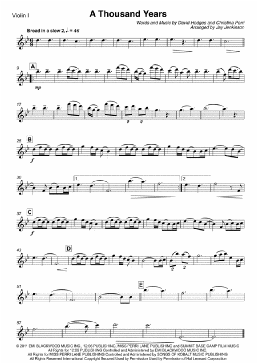 A Thousand Years String Quartet scores gallery preview page 2