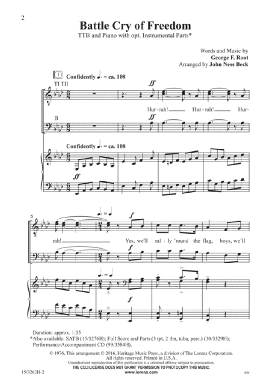 Battle Cry of Freedom Battle Cry of Freedom TTB scores gallery preview page 2