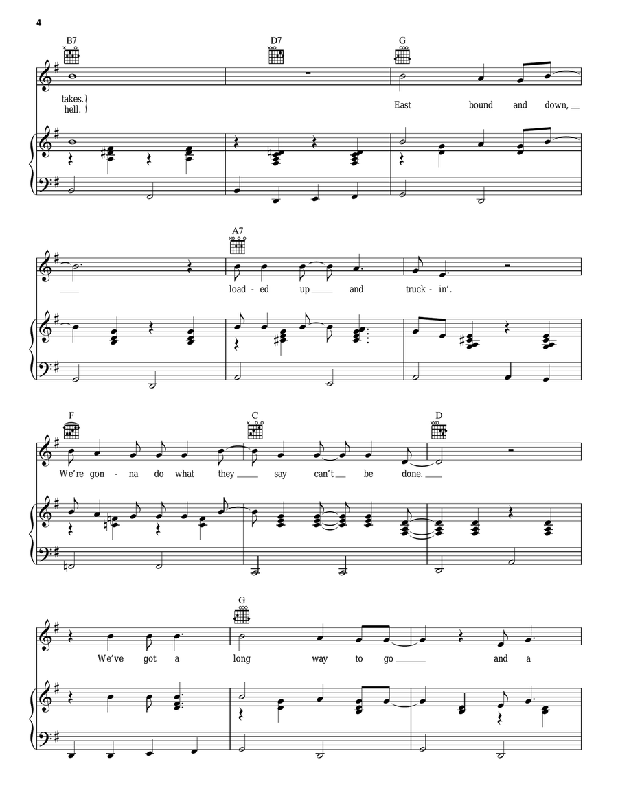 East Bound And Down Acoustic Guitar scores gallery preview page 4