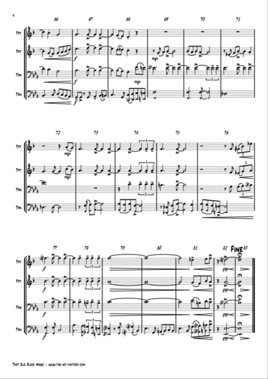 That Old Black Magic Horn scores gallery preview page 4