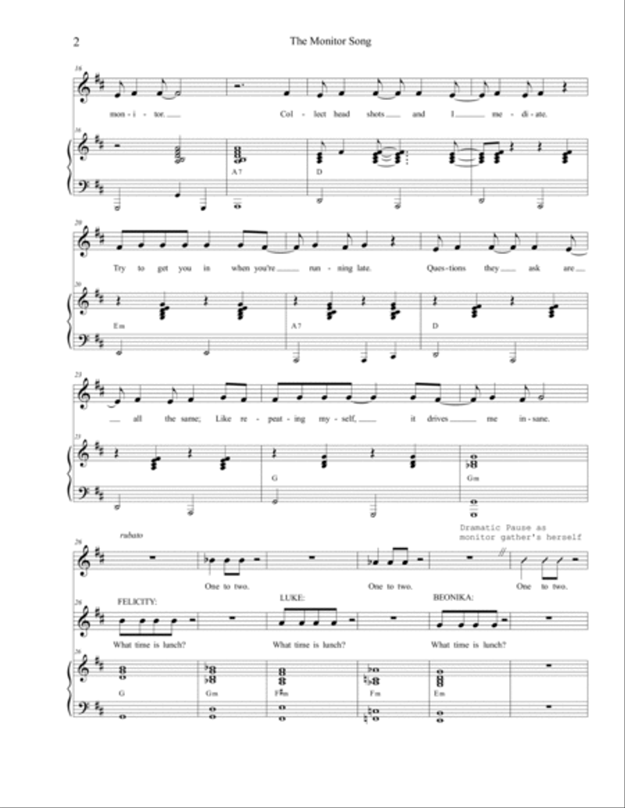 The Monitor Song Voice scores gallery preview page 2