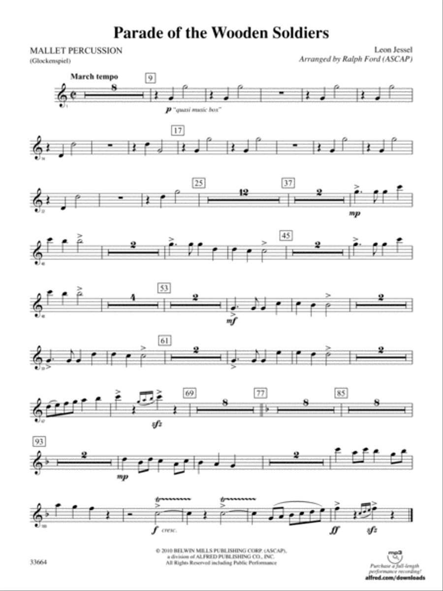 Parade of the Wooden Soldiers: Mallets Full Orchestra scores gallery preview page 1