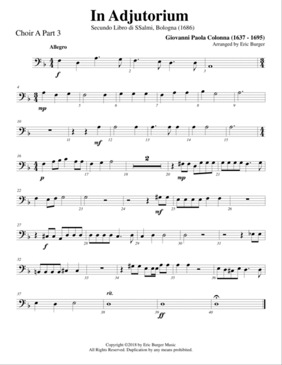 In Adjutorium for Trombone or Low Brass Octet Brass Ensemble scores gallery preview page 6